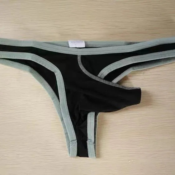 Men's white elephant nose style briefs made from Ice Silk nylon fabric