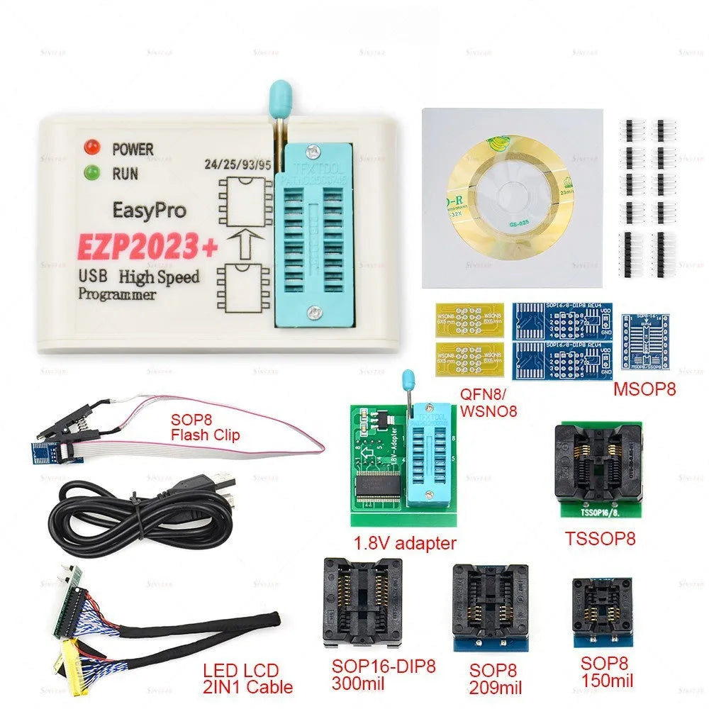 EZP2023 high-speed programmer with USB cable for automotive fault detection and chip replication