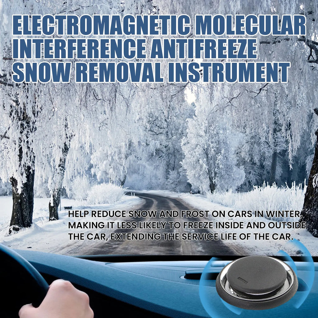 Black portable car deicing instrument measuring 7.4cm for melting ice on vehicle windscreens