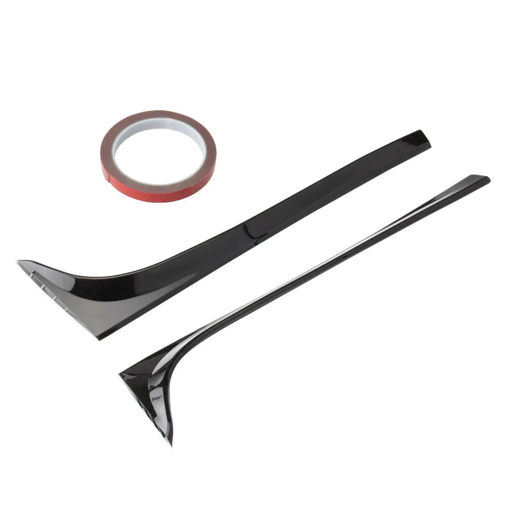Glossy black ABS plastic rear window side spoiler wing for Volkswagen Golf 7 MK7 car.