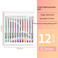 0.5mm gel pen with plastic shell from a 12-colour journal pen series, supplied as a single stationery pen