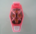 LED diamond night running lamp with clip, shown in multi-colour options for jogging and dog walking