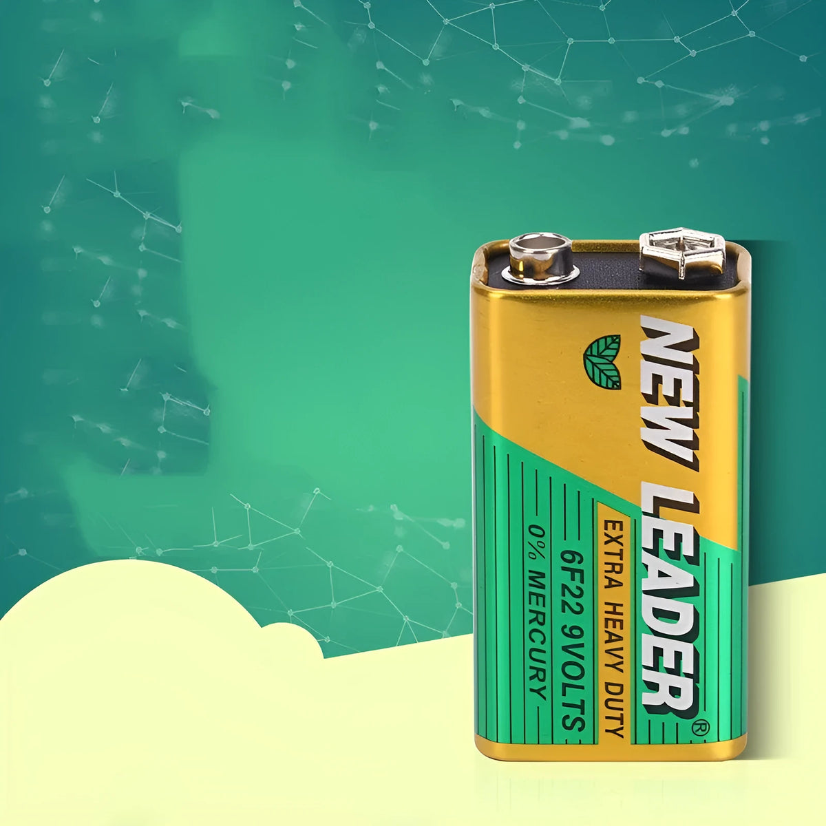 Xinlida 9V alkaline battery model 6F22 for walkie-talkies and wireless microphones.