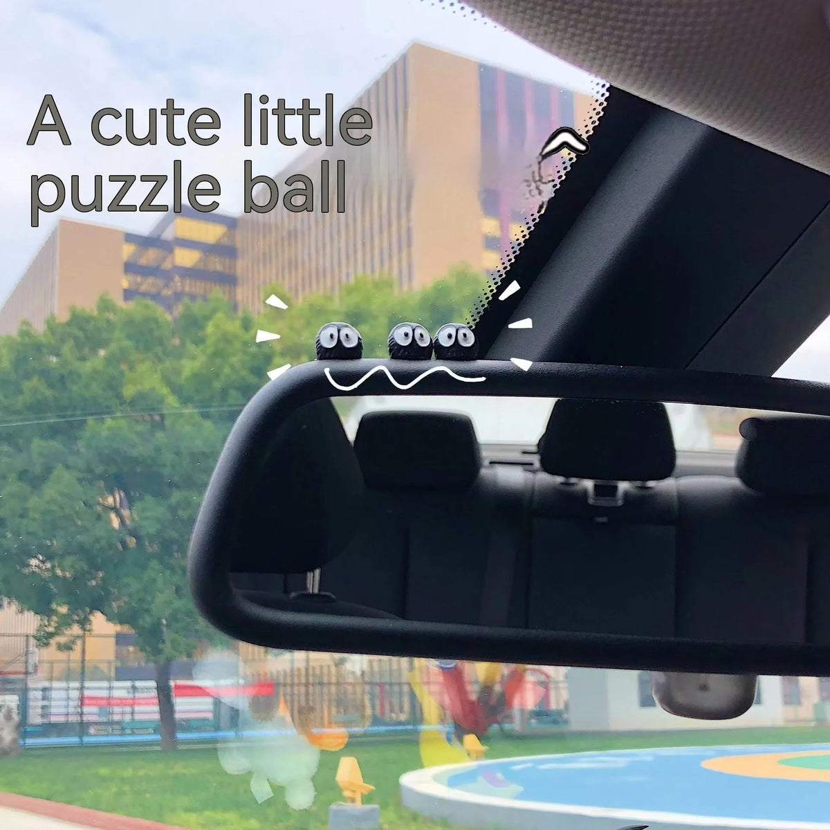 Small black cartoon coal resin decoration for car interior, approx 1cm, with traceless tape.