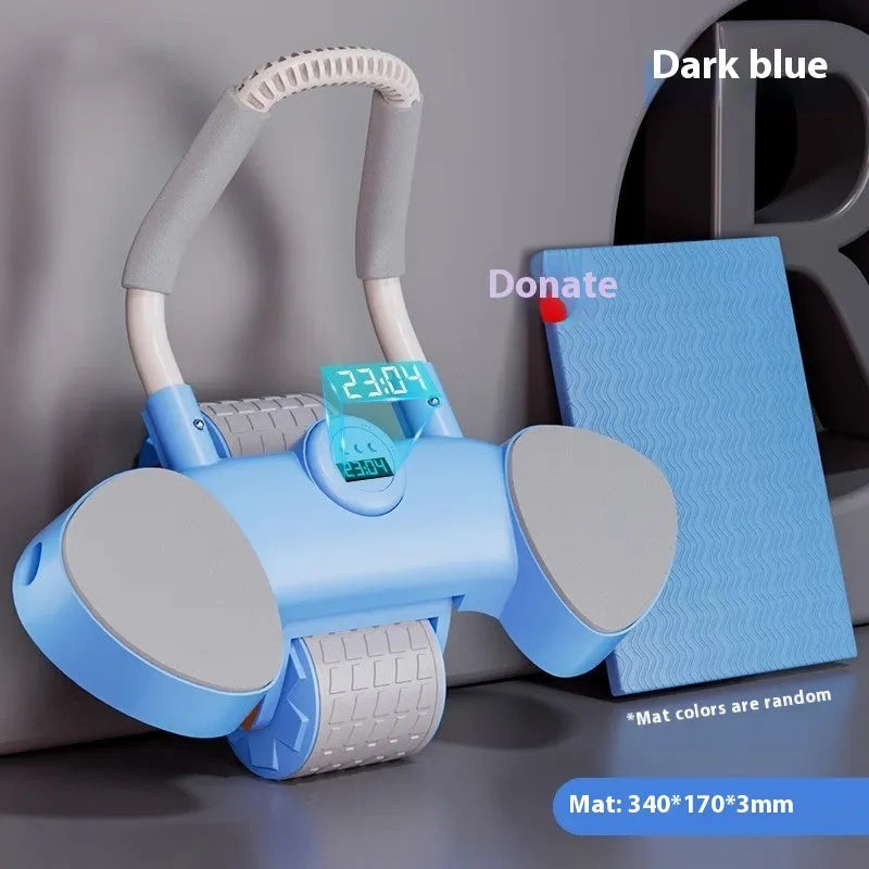 Abdominal wheel with automatic rebound mechanism in multiple style and colour options