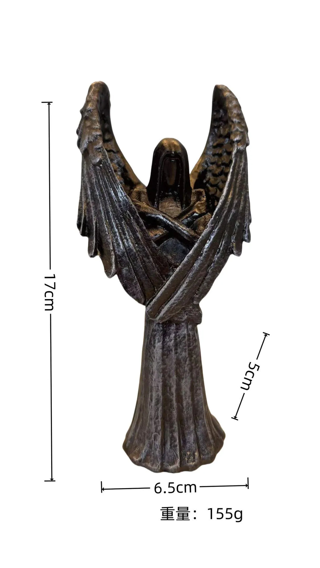 Dark Angel decorative resin statue ornament with Gothic fantasy design.