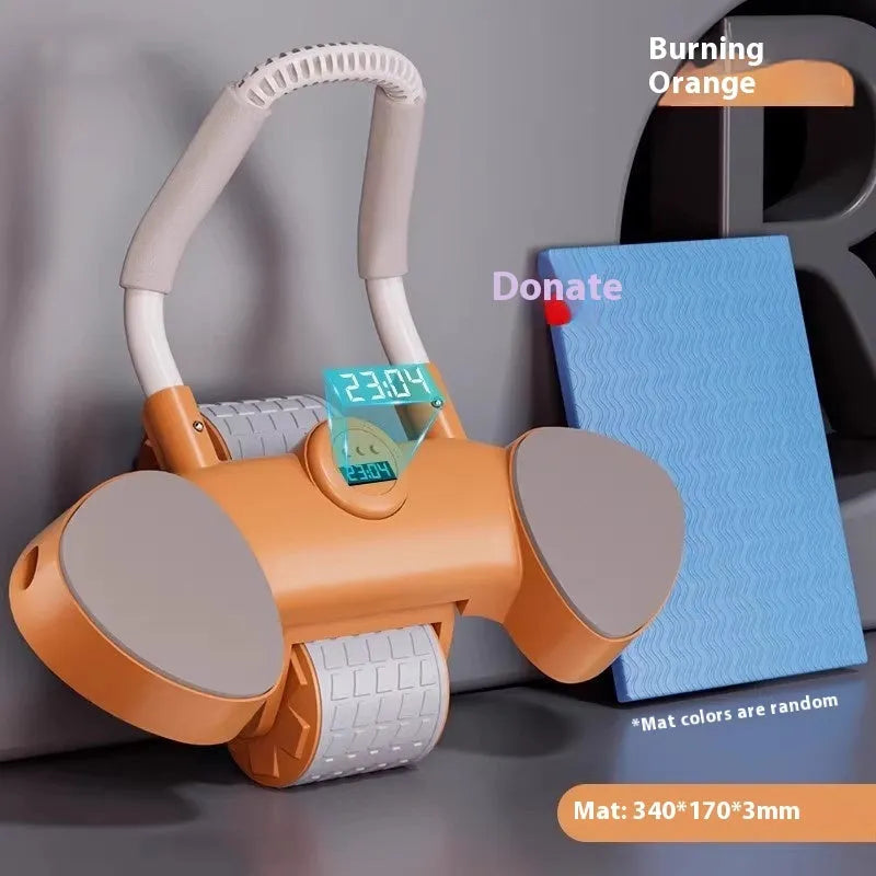 Abdominal wheel with automatic rebound mechanism in multiple style and colour options