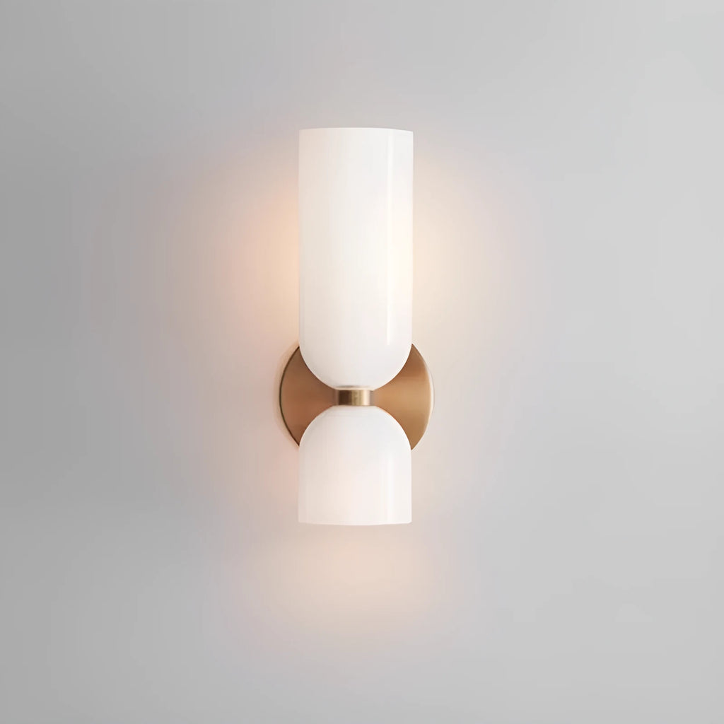 Glass wall lamp in white, blue, or smoky gray, Nordic wall sconce with light source included, 110V to 220V