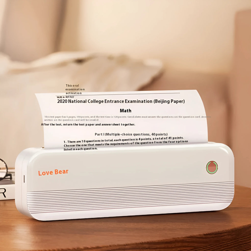 Ailixiong P40 portable thermal printer in Tiffany Blue or White colour with compact design for ink-free text printing