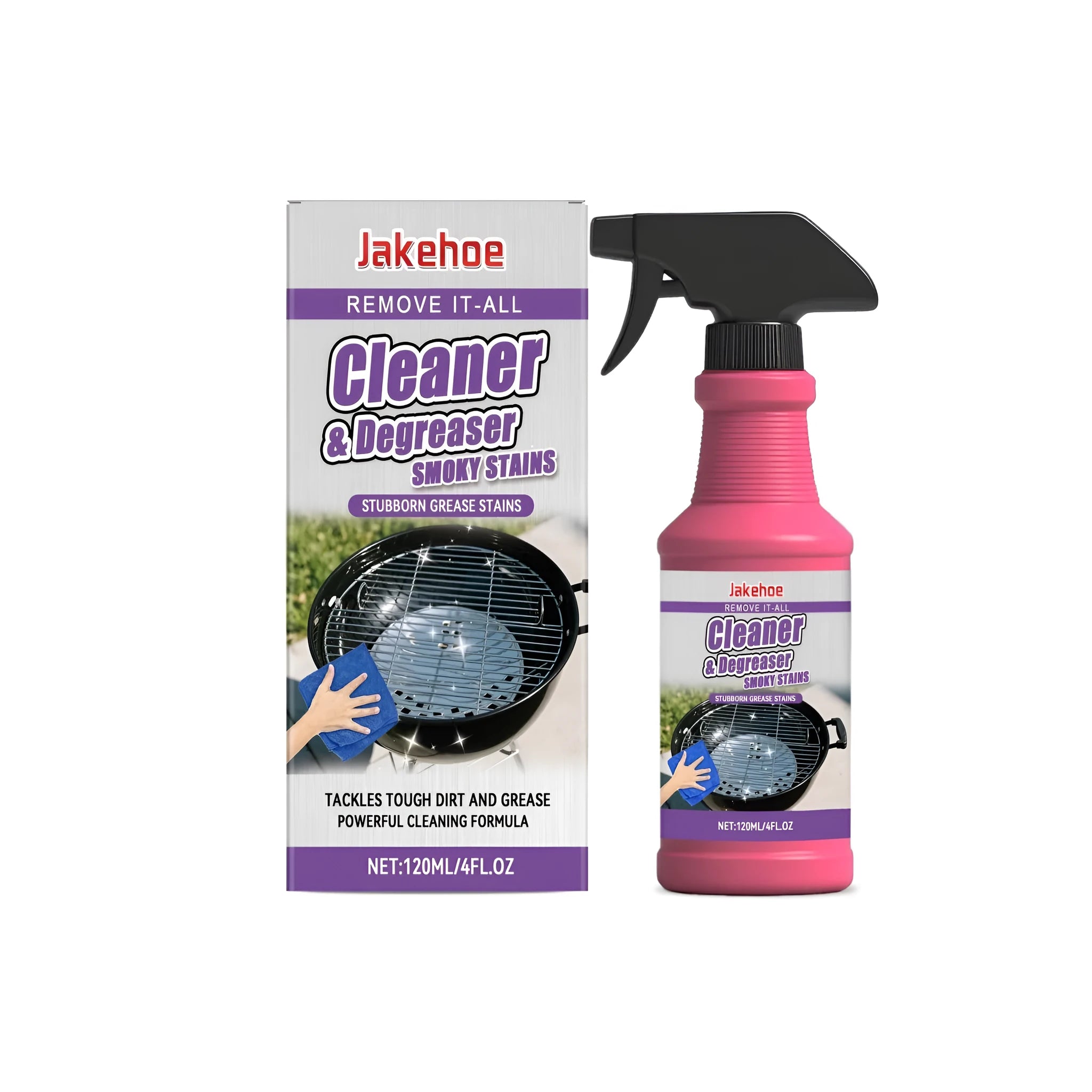 120ml bottle of barbecue grill rack cleaning agent with listed ingredients