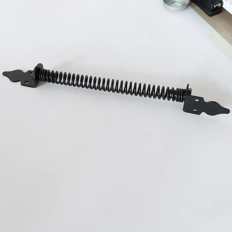 Black stainless steel door closer spring tension accessory single unit