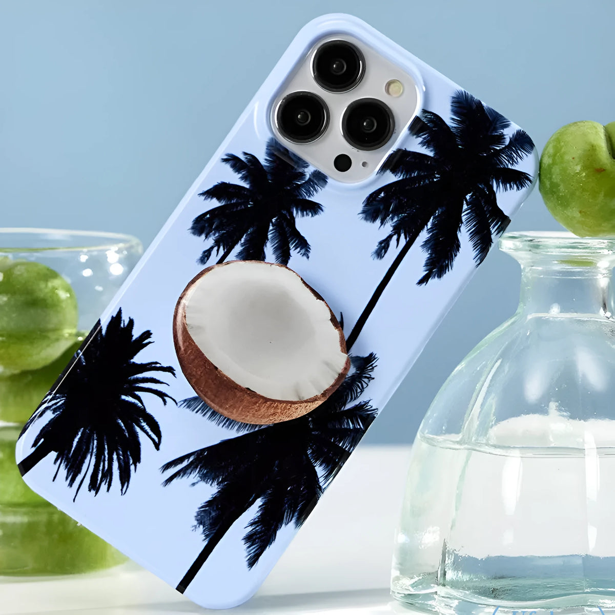 White TPU iPhone case with bracket accessory for 14, 13, 12, 11 and X series models