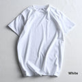 Men's solid colour cotton T-shirt showing round neck and short sleeve design in available colour options