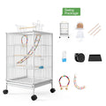 Parrot Xuanfeng large bird cage metal spray paint black with feeder toy grass nest