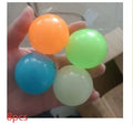 Glow in the dark luminous sticky ball toy with TPR material 4.5cm for party games