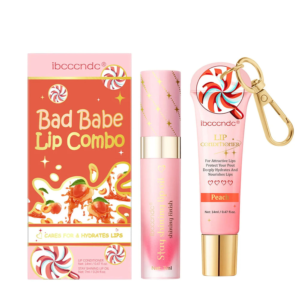 Peach flavour lip balm 14ml moisturising lip care set in lipstick format, foreign or domestic edition