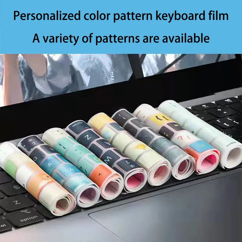 TPU keyboard protective film for 13.3 inch Apple MacBook Pro Air with colourful chalk characters design