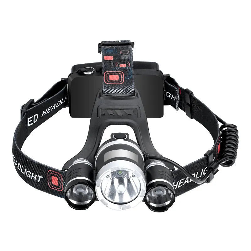 20W LED outdoor charging induction headlamp with T6 light, aluminium alloy housing, and 18650 batteries