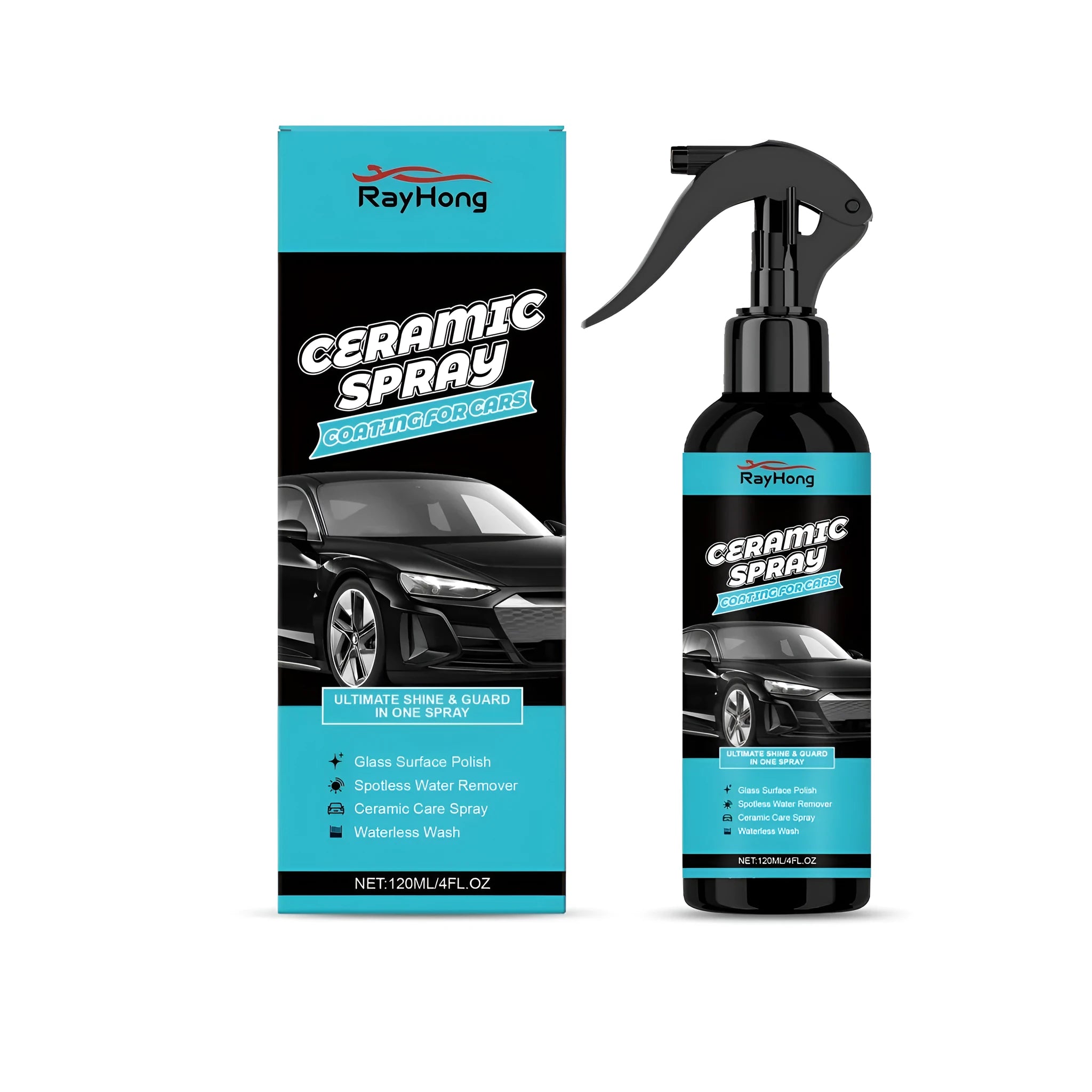 120ml bottle of PTFE ceramic coating spray for automotive paint protection
