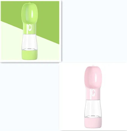 Multifunctional pet cup in ABS and PC with one-touch waterproof button, lightweight portable bottle for pet hydration