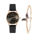 Women's personalised quartz watch set with round 37mm dial, imitation leather strap and pin buckle, shown in one of 14 colours