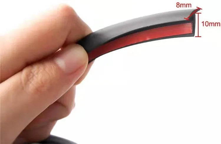 TPE car seal strip in black and white colours showing flexible rubber construction for gap filling applications