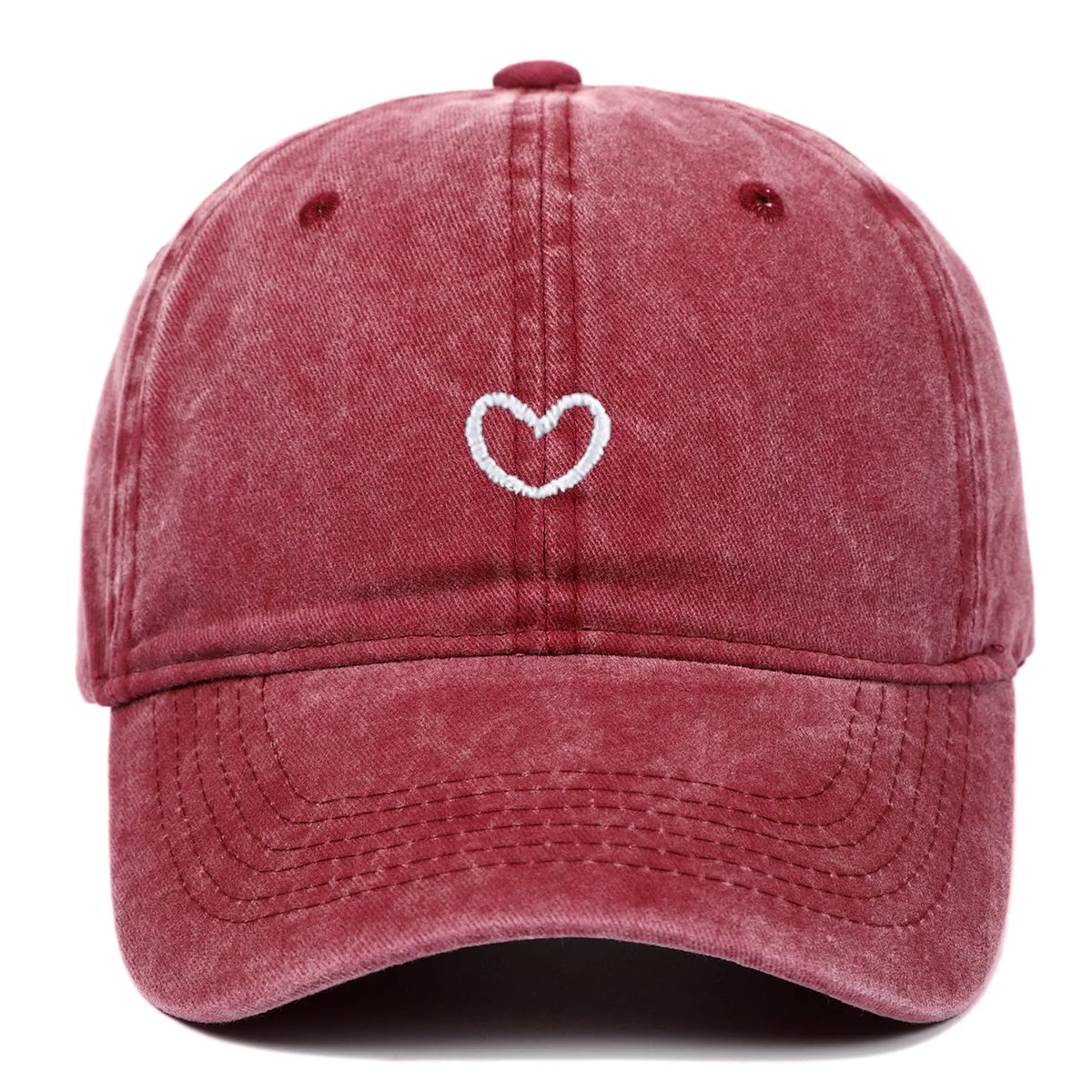 Cotton baseball cap with embroidered design and adjustable sizing in multiple colour options
