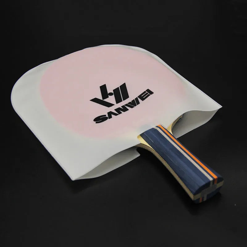 TPU table tennis racket protective cover in white or blue, dustproof and anti-scratch, shown as 1pc or 2pc