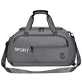 Oxford sports gym backpack with shoe compartment and multiple pockets, 55x30x22cm, available in five colours.