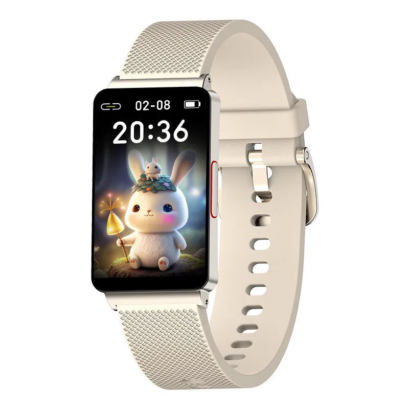 EP08 blood glucose smart bracelet with touchscreen on wrist in black, gold or silver colours