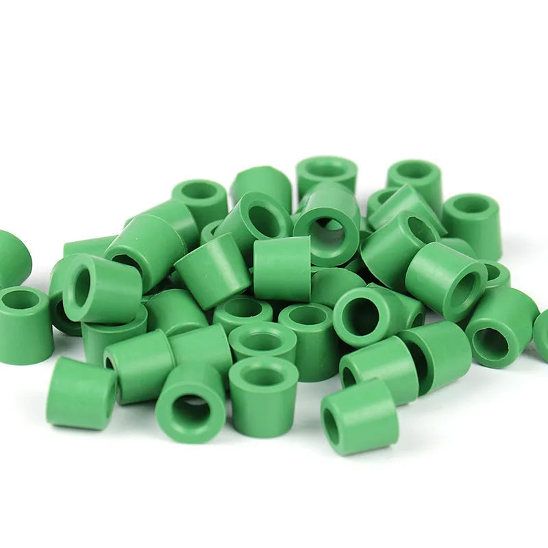 Pack of 50 green fluorinated rubber sealing rings for car air conditioning charge pipes, moulded automotive seals
