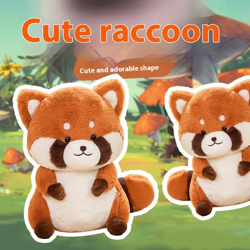 Cute Raccoon plush toy, 35cm height and 0.41kg weight, single stuffed raccoon for youth aged 15 to 35