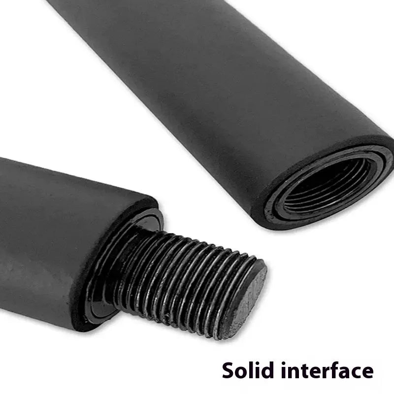 Push-and-pull rod fitness stick with two segments and pulling rope mechanism