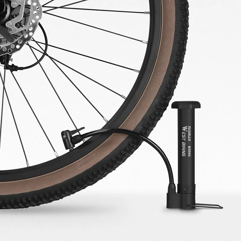 Mini Bicycle Tire Pump PP Material Built-in Steel Pipe Hand Pump for Mountain Bike Road Bike Tyre Inflation Tool Black Red Blue Yellow Free Size