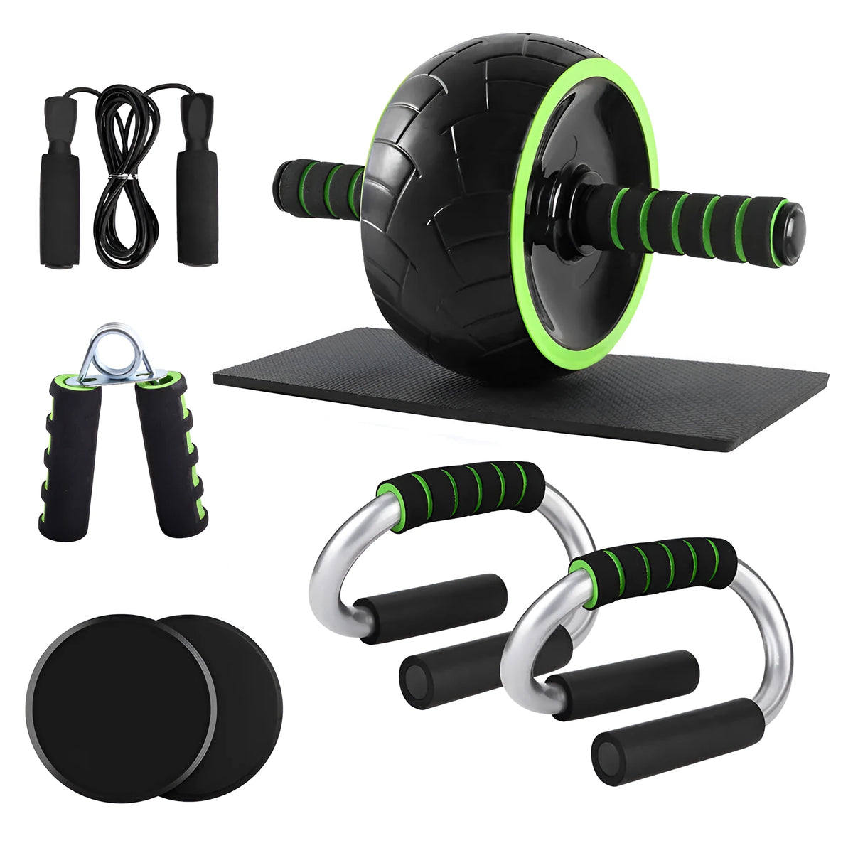 Black abdominal fitness machine, model YF-0001, 1.6 kg functional training device for home, office, or outdoor use