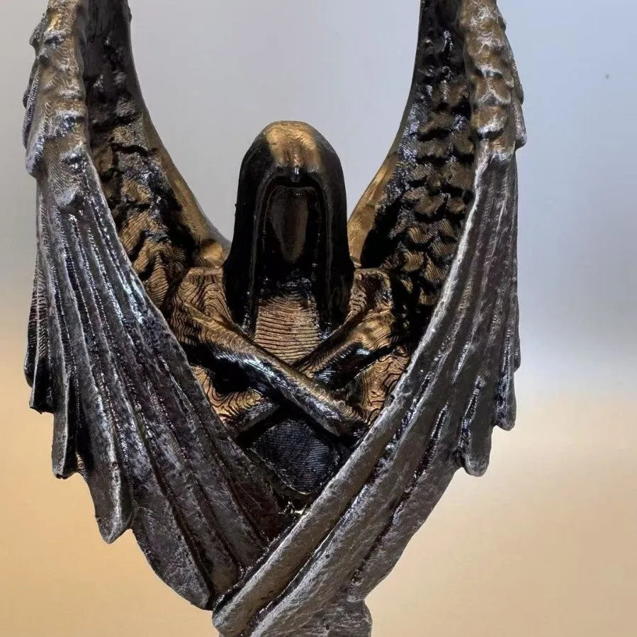 Dark Angel decorative resin statue ornament with Gothic fantasy design.