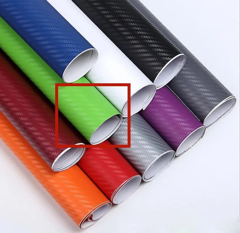 Carbon fibre vinyl sticker roll in eight colours for car decoration