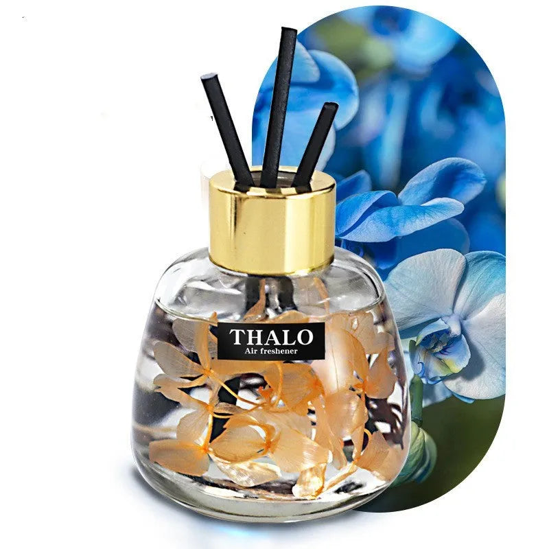Glass car aromatherapy perfume ornament with bottle shape for vehicle fragrance diffusion