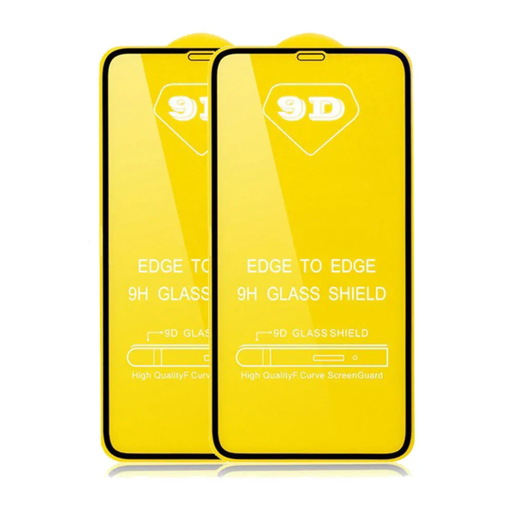 Black tempered glass screen protector for Xiaomi 10 Lite, 11 Lite, and 11T Pro phones on a white background.