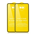 Black tempered glass screen protector for Xiaomi 10 Lite, 11 Lite, and 11T Pro phones on a white background.