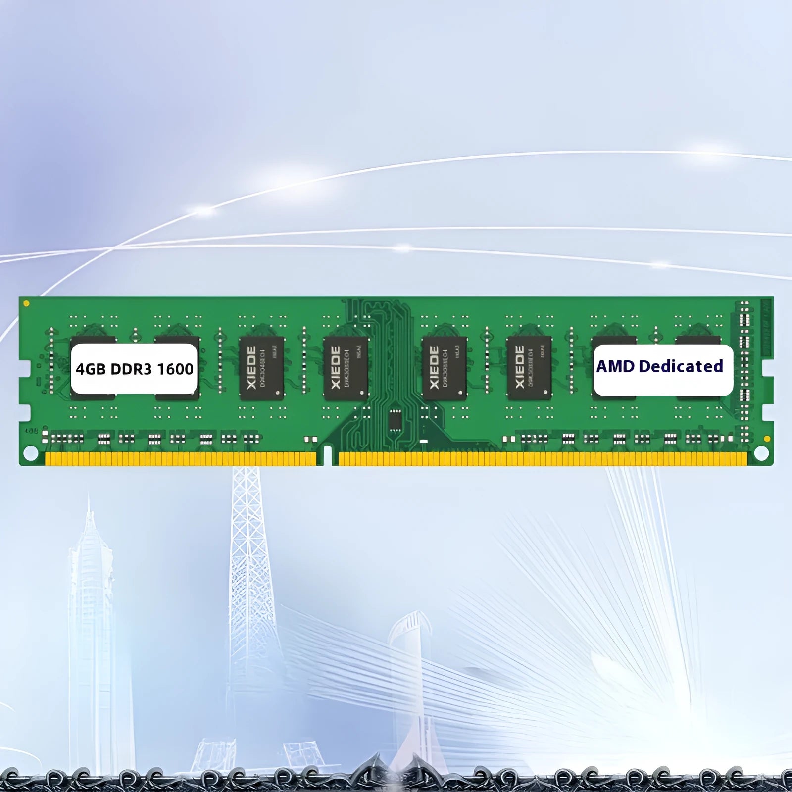 Desktop DDR3 4GB 1600MHz memory module for AMD computer systems