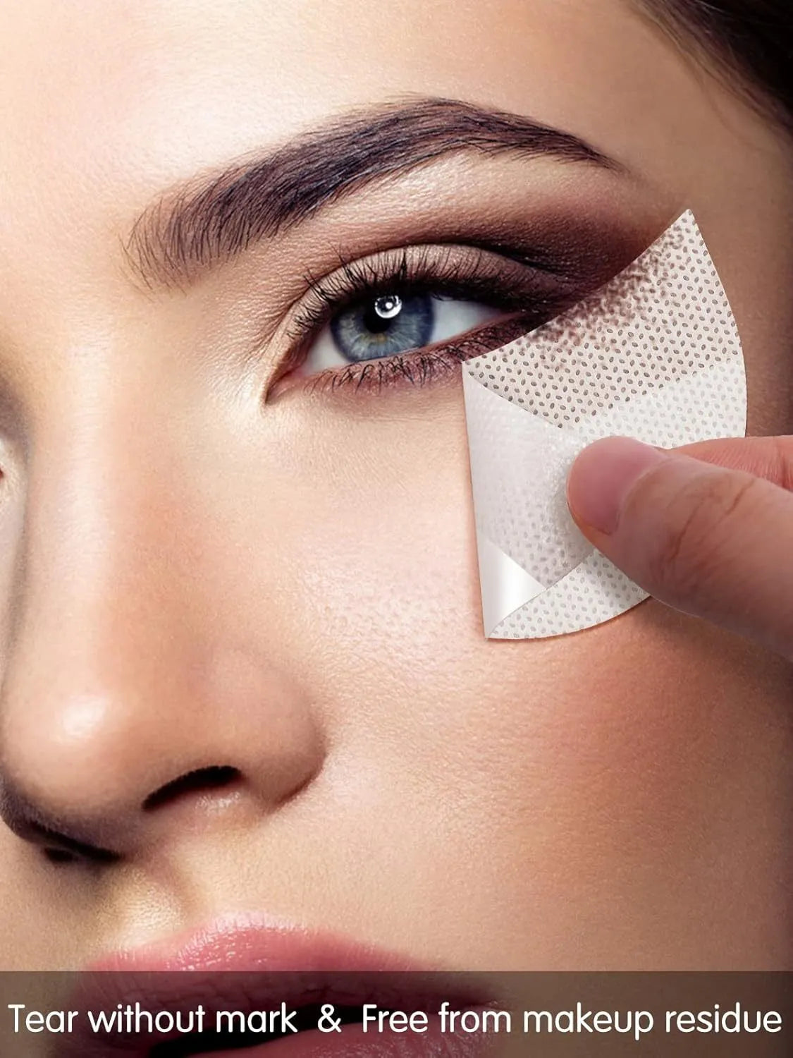 Pack of half moon eyeshadow shields, self-adhesive under-eye pads for eyeliner and makeup, 20 to 50 pieces