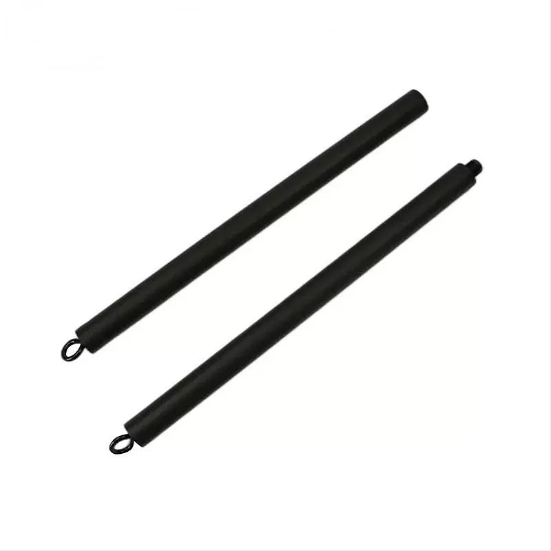 Push-and-pull rod fitness stick with two segments and pulling rope mechanism