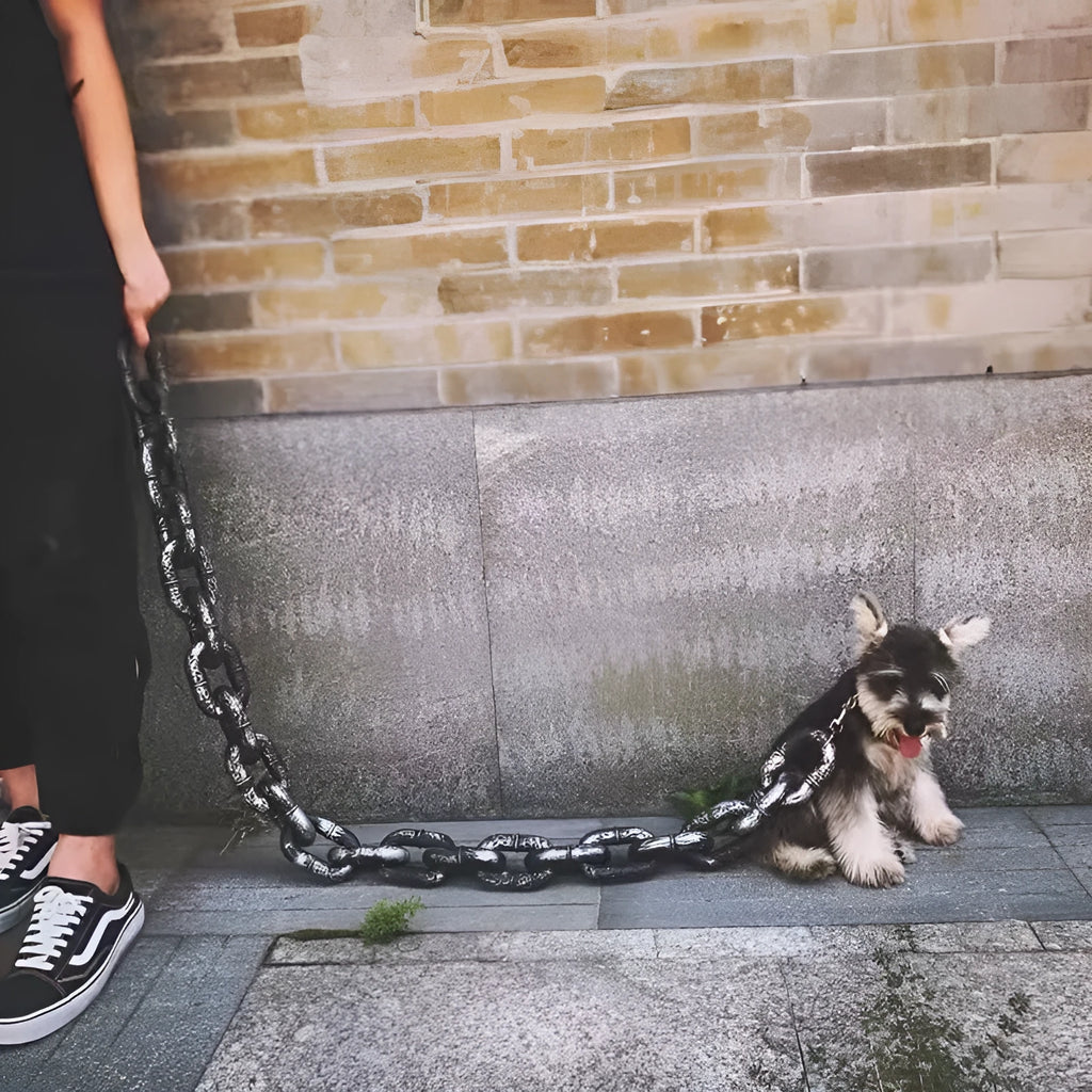 Dog leash simulation prop rope in bronze, antique silver or black colour for video content creation