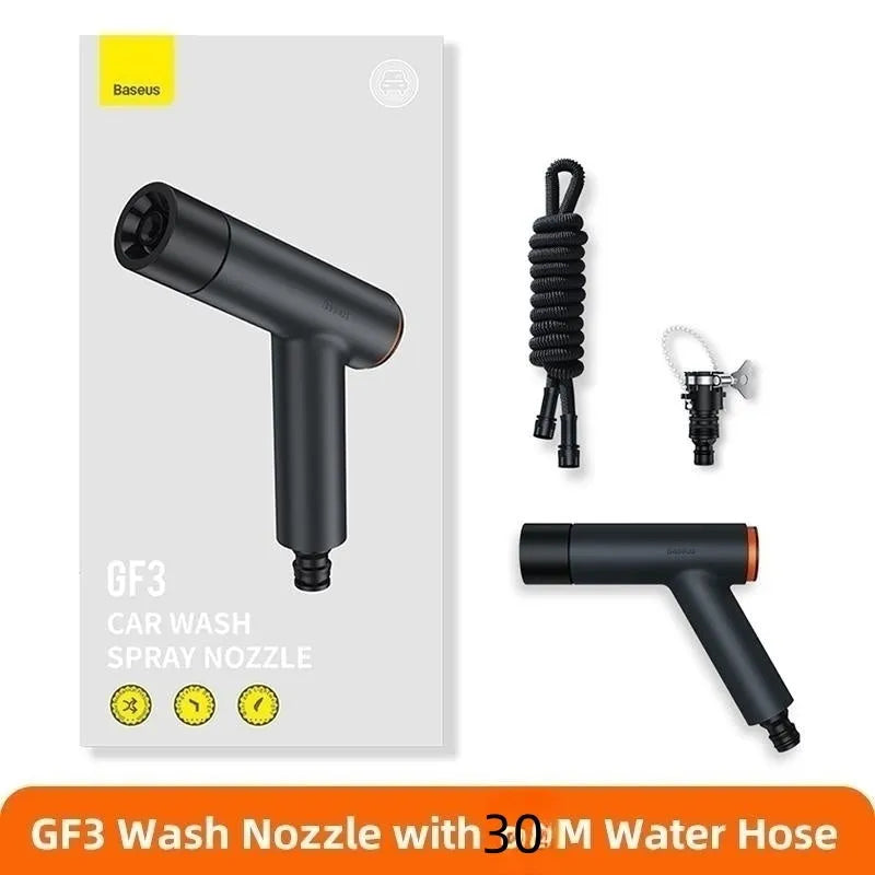 GF3 car washing gun with universal joint, ABS body, and telescopic TPE water pipe
