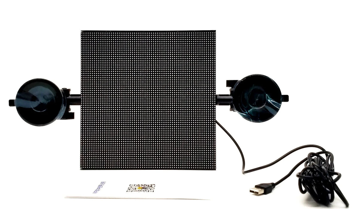 Car rear window LED expression screen with hanging installation, Bluetooth and WiFi connectivity, and power cord