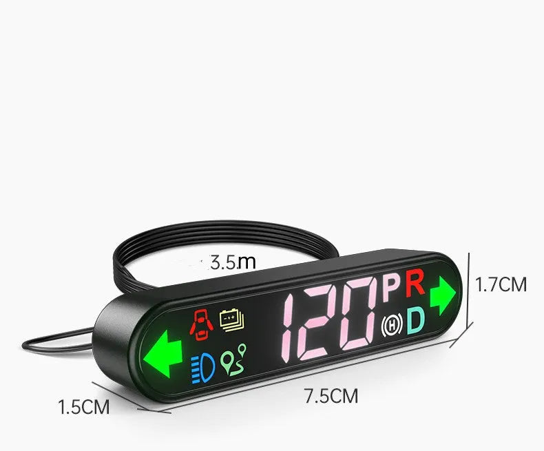 Tesla LCD intelligent air code watch nondestructive installation at air conditioning outlet with speed display