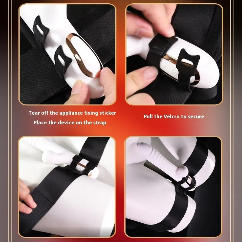 Black knitted belt adult toy strap for women's intimate accessories