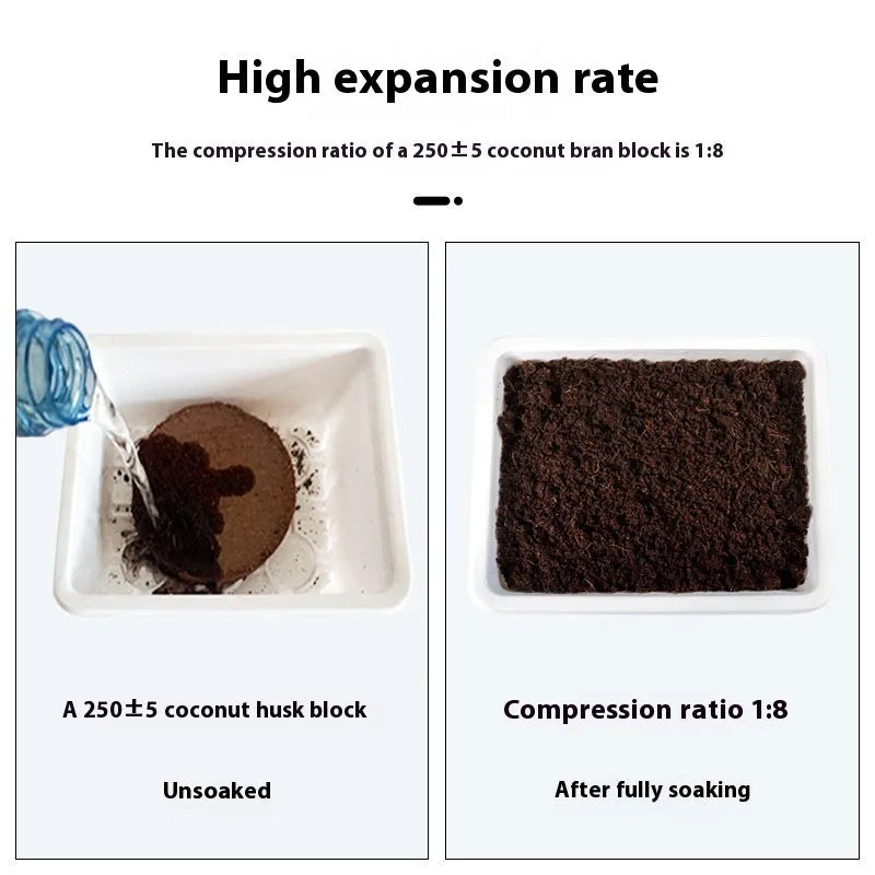 Nutrient soil planting blocks for vegetable sowing and seedling cultivation in various size options