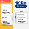 Roll of bright white 40x40mm thermal synthetic paper adhesive labels for retail pricing